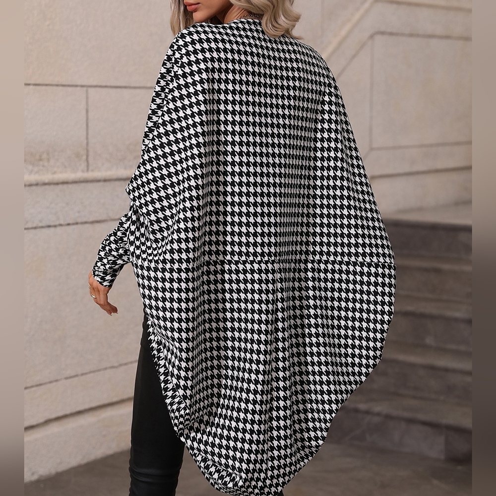 Batwing Sleeve Open Front Coat - Picture 3 of 6